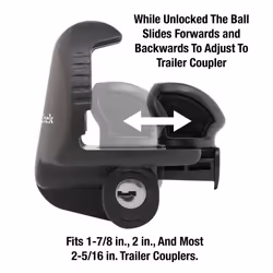 Master Lock 379ATPY Universal Trailer Hitch Lock   Black