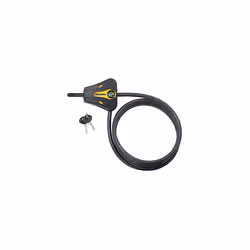 Master Lock, Python Adjustable Keyed Cable Lock, 6 ft. Long, 8419DPF, Black and Yellow, 6' x 5/16" Diameter