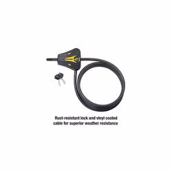 Master Lock, Python Adjustable Keyed Cable Lock, 6 ft. Long, 8419DPF, Black and Yellow, 6' x 5/16" Diameter