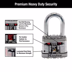 Master Lock M5XDLF Magnum Heavy Duty Padlock with Key  1 Pack