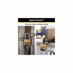 Master Lock M175XDLF Heavy Duty Outdoor Combination Lock, 1-1/2 in. Shackle, Brass Finish