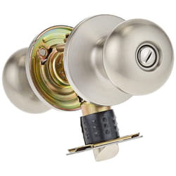 Master Lock BCO0315 Biscuit Door Knob with Lock  Satin Nickel