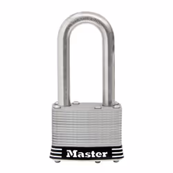 Master Lock 1SSKADLF Stainless Steel Outdoor Padlock with Key 1 Pack Silver