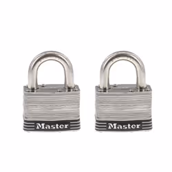 Master Lock 5SST Stainless Steel Outdoor Padlock with Key 2 Pack Keyed-Alike