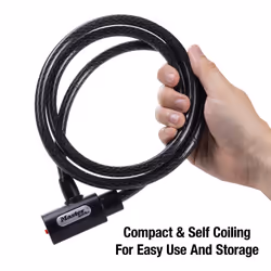 Master Lock 8364DCC Cable Bike Lock with Key  5 ft. Long  Black