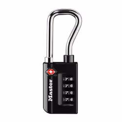 Master Lock Padlock, Set Your Own combination TSA Accepted Luggage Lock, 1-516 in Wide, 4696D , Black