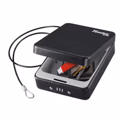 MASTER LOCK Small portable combination lock box, Black, Steel, 1 pc(s), 1 pc(s), 203 mm, 150 mm