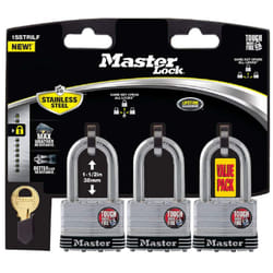 Master Lock Padlock 1 3/4In Pin Tumbler Keyed Dual Ball Bearing 2Pk