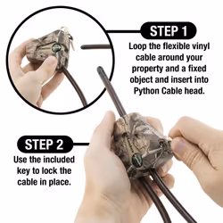 Master Lock Cable Lock  Python Adjustable Keyed Cable Lock  6 ft. Long Cable  2 Pack Mossy Oak Country DNA Camouflage