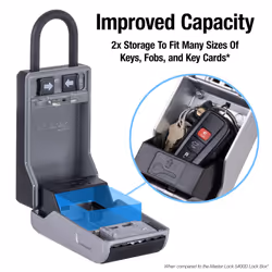 Master Lock High Capacity Key Lockbox  Combination Dial  Removable Shackle
