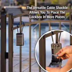 Master Lock High Capacity Key Lockbox  Combination Dial  Removable Cable