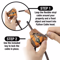 Master Lock Cable Lock  Python Adjustable Keyed Cable Lock  6 ft. Long Cable  2 Pack Mossy Oak Blaze Camouflage