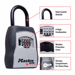 Master Lock Key Lock Box with Code  Outdoor Lock Box for Realtors  Property Managers and Landlords  Ideal for Short-Term Rentals  Key Safe Holds 5 Key