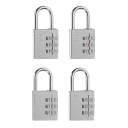 Master Lock Set Your Own Combination Lock  Aluminum  1-3/16 in. Wide  4 pk  630EC4