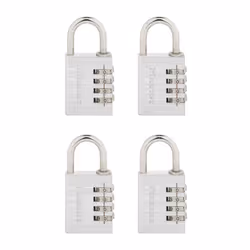 Master Lock Set Your Own Combination Padlock 4 Pack Silver 643EC4