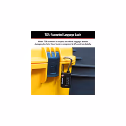 Master Lock Padlock  Set Your Own Combination TSA Accepted Luggage Lock  1-5/16 in. Wide  Black  4 pk  4696EC4