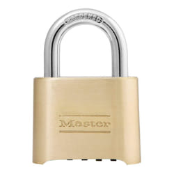 2 Pack Master Lock 175D 2 Wide Re-Settable Combination Padlock Hardened with 1 Shackle Height