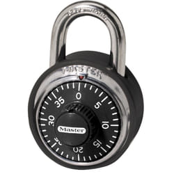 Master Lock Padlock  Standard Dial Combination Lock with Black Bumper  1-7/8 in. Wide  1500DCOV