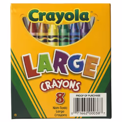 Crayola 8ct Large Crayons Lift Lid Box