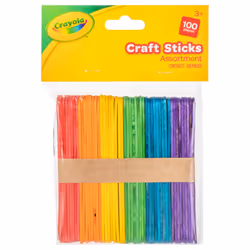 CRAYOLA CRAFT STICKS-ASSORTMENT-PACK OF 100