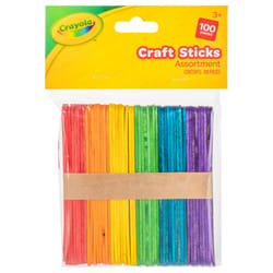 CRAYOLA CRAFT STICKS-ASSORTMENT-PACK OF 100