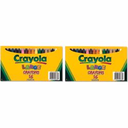 Crayola Large Crayons Classic Colors 16 Count (Pack of 2)