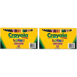 Crayola Large Crayons  Classic Colors  16 Count (Pack of 2)