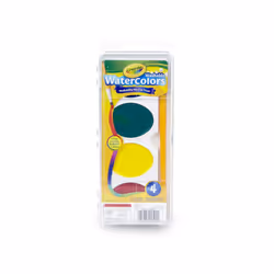 Crayola Jumbo Washable Watercolors & Brush  Paint Set for Kids  4ct