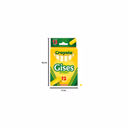 Crayola(R) Anti-Dust Chalk  (White) Box Of 12 Sticks