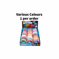CRAYOLA Washable Outdoor Super Chalk - x1 Assorted Colours For Ages 4+