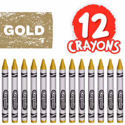 Crayola Crayons  Gold  Single Color Crayon Refill  12 Count Bulk Crayons  School Supplies