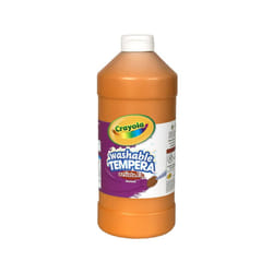 Crayola Washable Tempera Paint For Kids  Orange Paint  Classroom Supplies  Non-Toxic  32 Oz Squeeze Bottle
