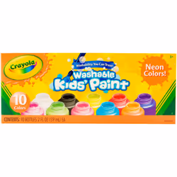 Crayola Washable Kids Paint 2oz 10/Pkg-Neon