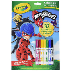 Crayola Coloring & Activity Pad  Disney Miraculous  32 Coloring Pages & 7 Markers  Gift