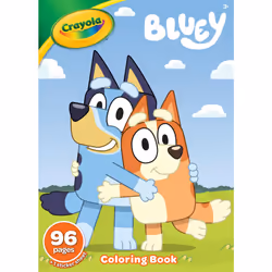 CRAYOLA Colouring Book - Bluey | 96 Pages of Bluey Colouring Fun | Sticker Sheet Included | Ideal for Kids Aged 3+