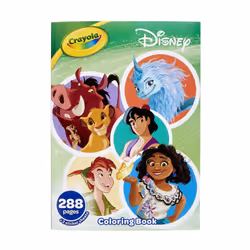 Crayola 288pg Disney Animation Coloring Book with Sticker Sheets Gift for Girls & Boys Ages 3+