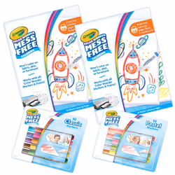 Crayola Color Wonder Mess Free Coloring Kit (120ct) 100 Coloring Pages 20 Mini Markers Travel Activity Toddler Gift 3+