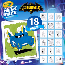 Crayola Batwheels Color Wonder Coloring Pages & Markers  Mess Free Coloring  Gift for Kids  Age 3  4  5  6