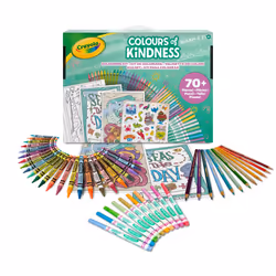 Colours of Kindness Art Case - 70+ Pieces of Colouring Fun! | Includes Crayons, Markers, Pencils, Stickers & Paper | Ideal fo ...