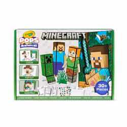 Crayola Minecraft  POPs 3D Kids Art Set  Coloring Book Alternative  Gift for Boys & Girls  Ages 6+