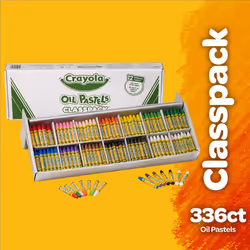 Crayola Oil Pastels Classpack (336ct)  12 Brilliant Opaque Colors  Kids Arts & Crafts  School Supplies for Classrooms  4+