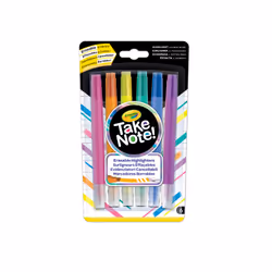 Crayola 6ct TN. Erasable Highlighters, Multicolour, Multicolour, 6 colours, Child, Boy/Girl, 120 mm