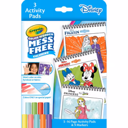 Crayola Disney Color Wonder Bundle (3 Pack) Mess Free Activity Pads & Markers Toddler Coloring Disney Gift for Kids 3+