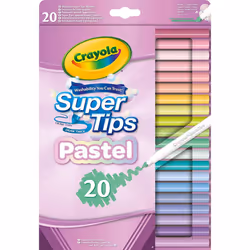 CRAYOLA Pastel SuperTips Washable Markers Assorted Colours Pack of 20
