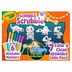 Crayola Scribble Scrubbie Pets Dinosaur Glow Combo Pack Dinosaur Toys for Kids Ages 3 4 5 6