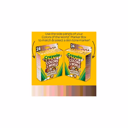 Crayola Colors of The World Markers 24 Pack, Skin Tone Markers, 24