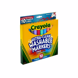 Crayola Ultra Clean Washable Markers  Tropical  Gift for Kids  10Count