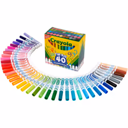 Crayola Ultra-Clean Broad Line Washable Markers-Assorted Colors 40/Pkg