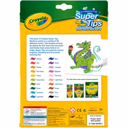 Crayola Super Tips Washable Markers-Assorted Colors 20/Pkg