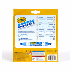 Crayola Dual-Tip Washable Markers  Broad Line & Chisel Tip  10 Count